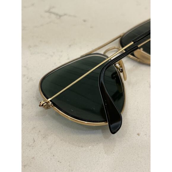 Ray-Ban Unisex Gold Green Aviator Sunglasses RB3025 Metal 62/14 "FRAMES ONLY" - Picture 9 of 9